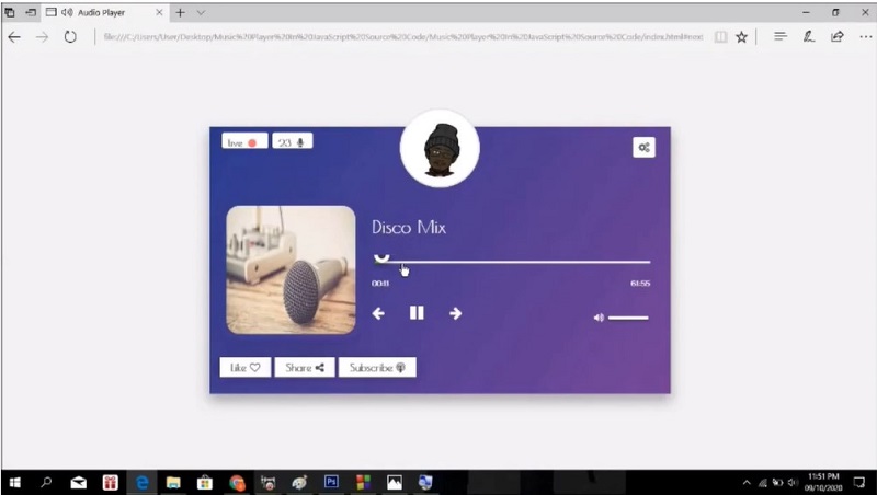 Music Player In JavaScript Preview (4)