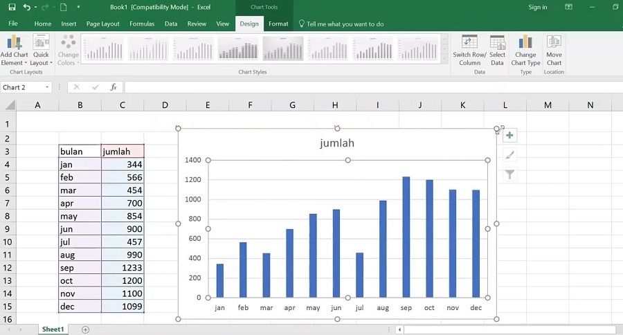 Cara Mudah Membuat Diagram Batang Di Microsoft Excel Akirasan 9791
